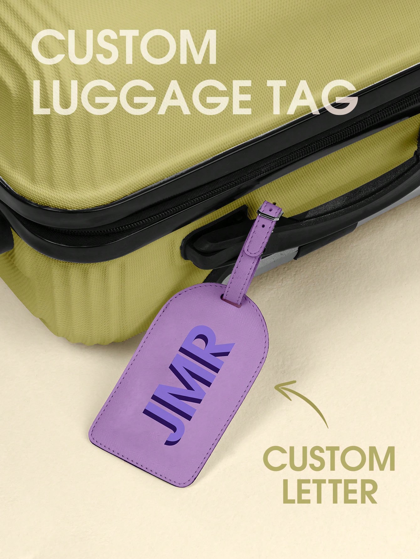 Wedding Packaging - Tag Bagasi Inisial Pribadi Huruf Kustom