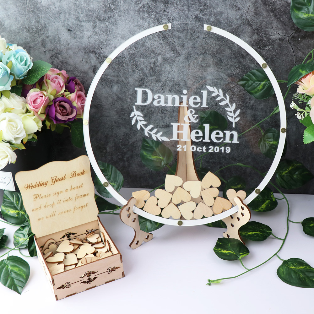 Personalized Guest Book - Pribadi Acrylic Round Buku Tamu Pernikahan