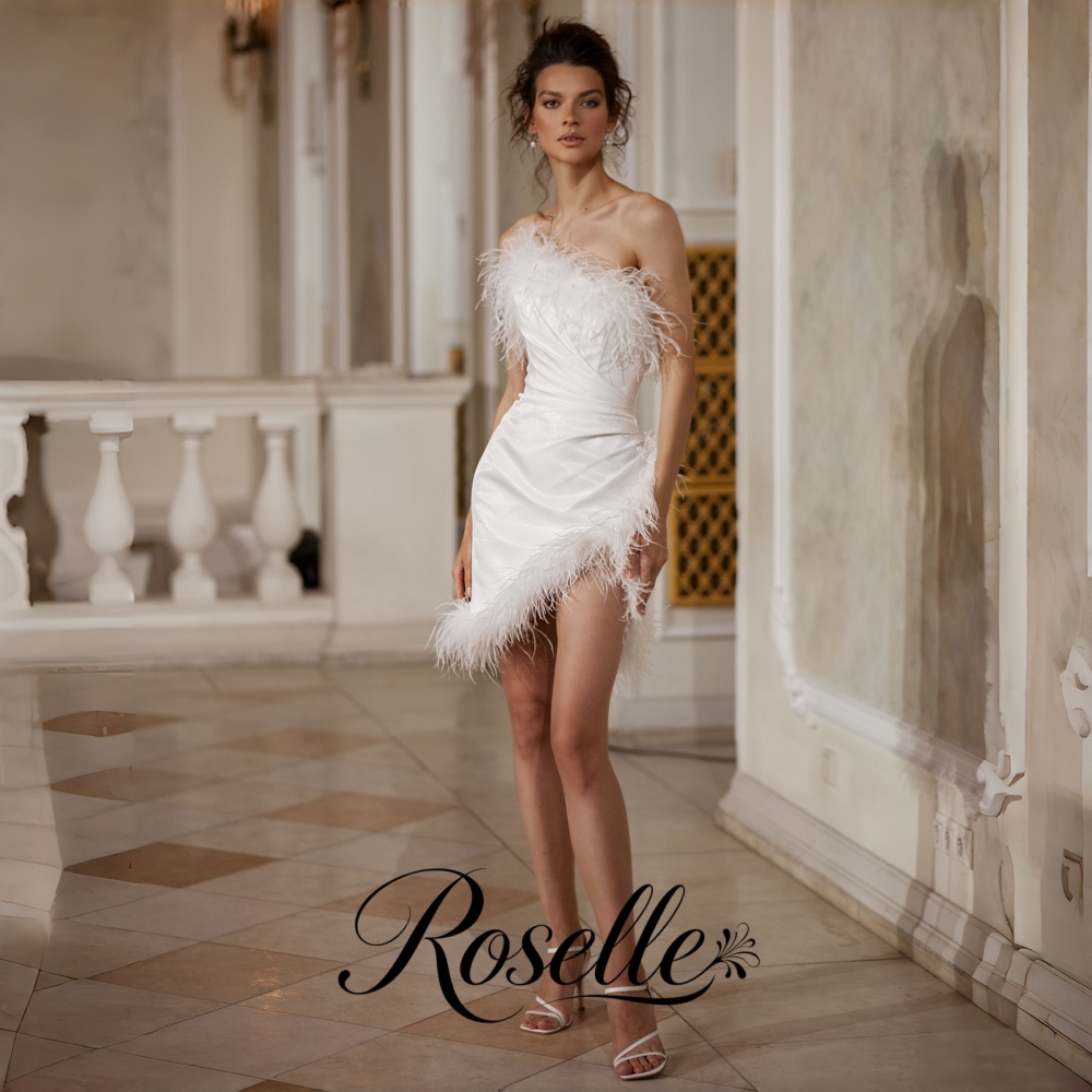 Wedding Qw - ROSELLE Gaun Pengantin Mini Tanpa Tali