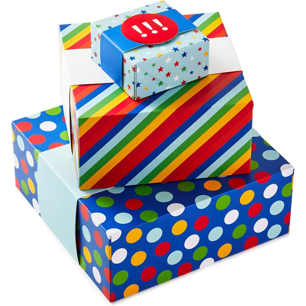 Wedding Packaging - Kotak Hadiah Warna-warni Berbagai Ukuran Motif
