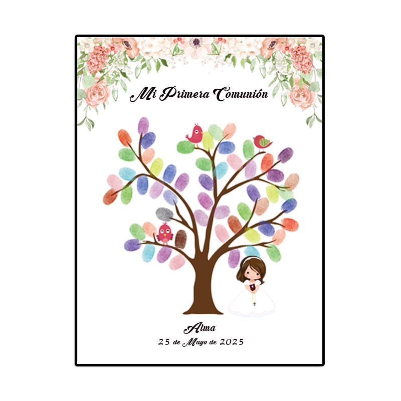 Personalized Guest Book - Buku Tamu Lukisan DIY Sidik Jari