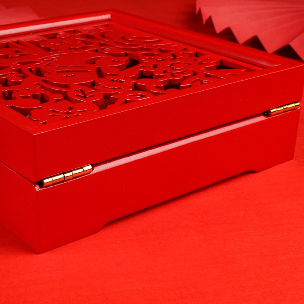 Wedding Souvenir - Kotak Penyimpanan Souvenir Pernikahan Ukiran Merah