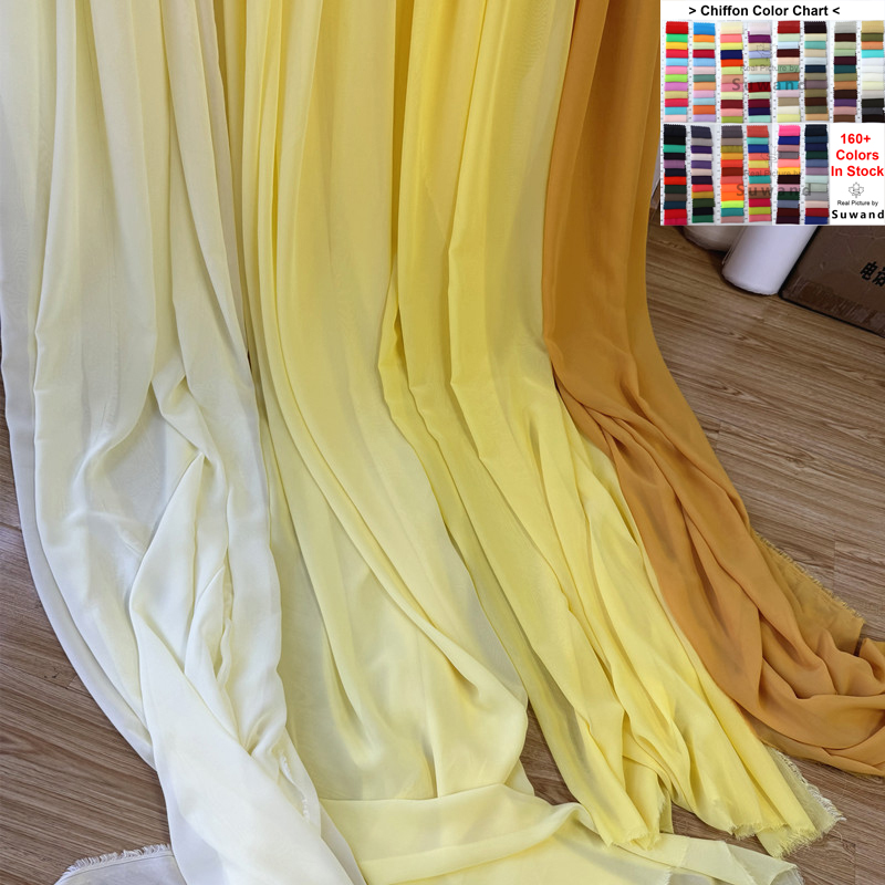 Wedding Backdrop Curtain - Kain sifon oranye kuning dekorasi pesta