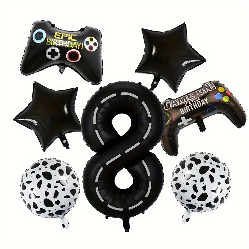 Wedding Supply Online - 9 Buah Balon Gamepad dengan Garis