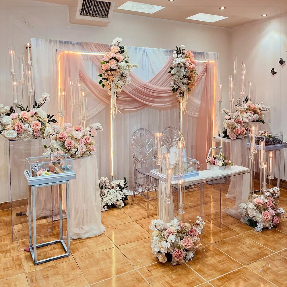 Gorden Latar Belakang Putih Uk - Wedding Backdrop Curtain ulasan dan harga