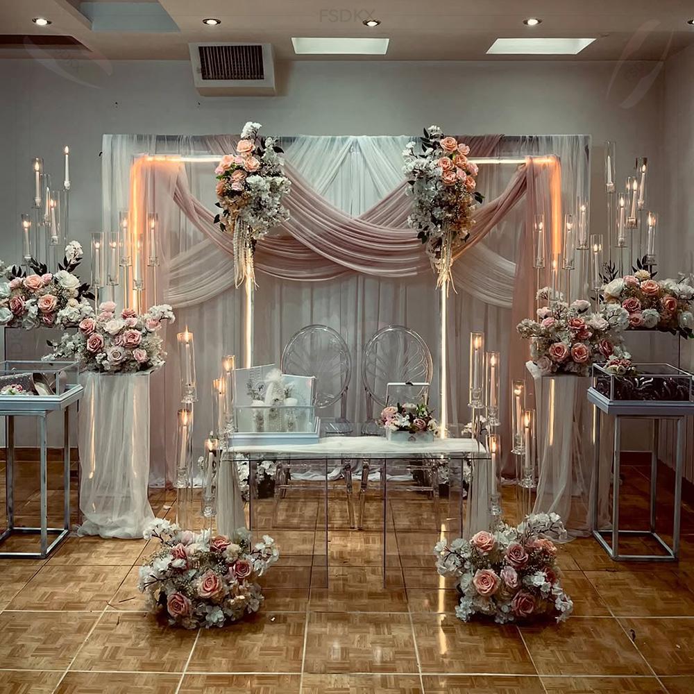 Gorden Latar Belakang Putih Uk - Wedding Backdrop Curtain ulasan dan harga