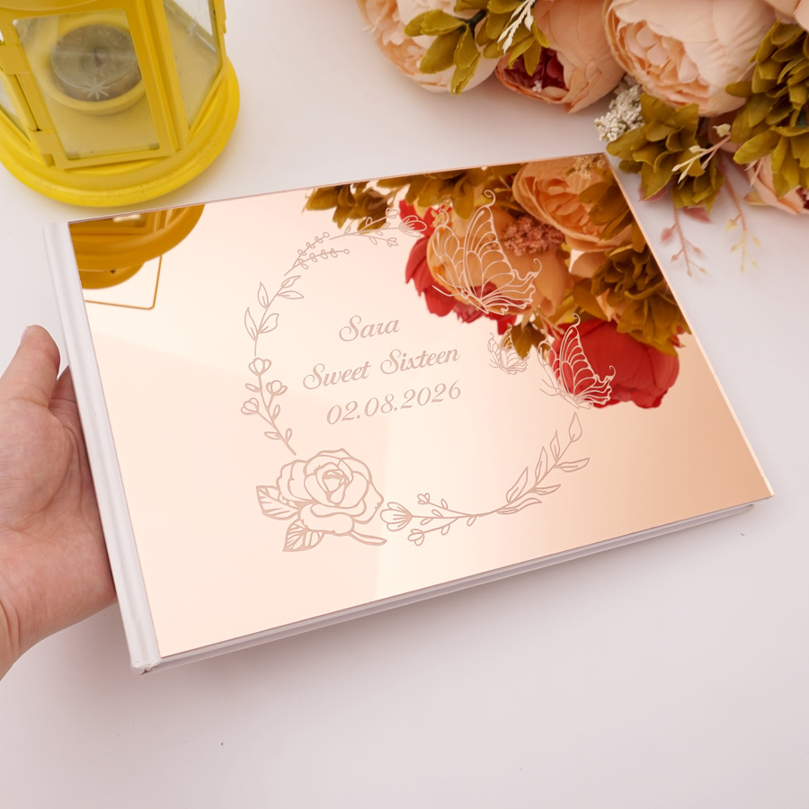 Buku Tamu Akrilik Cermin Desai - Personalized Guest Book ulasan dan harga