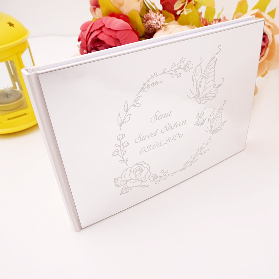 Buku Tamu Akrilik Cermin Desai - Personalized Guest Book ulasan dan harga