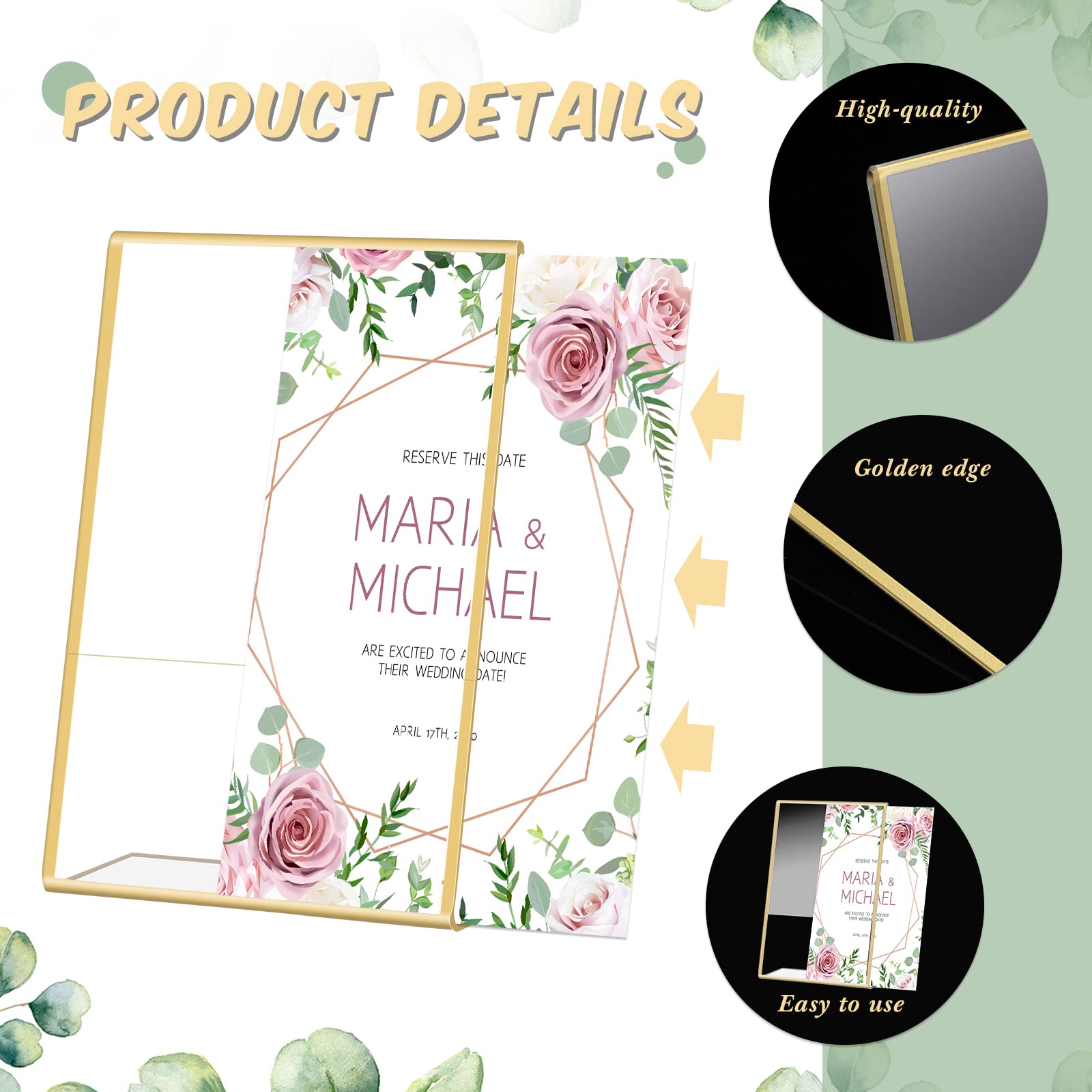 Bingkai emas akrilik pemegang  - Table Number Gold ulasan dan harga