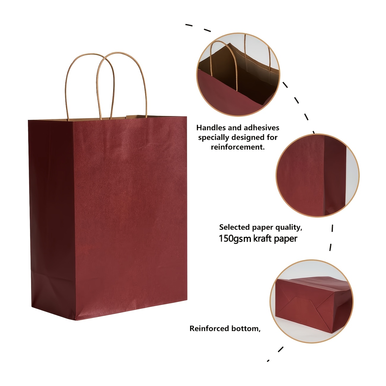 100pcs Tas Kertas Merah Dengan - Wedding Supply Shops ulasan dan harga