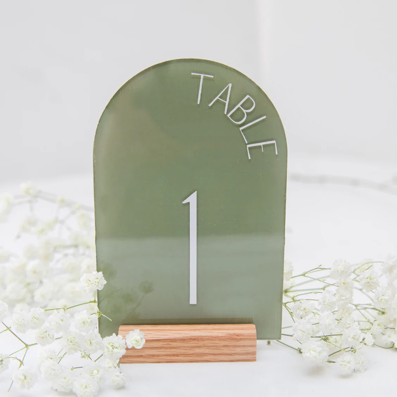 Nomor Meja Pernikahan Akrilik  - Table Number Gold ulasan dan harga