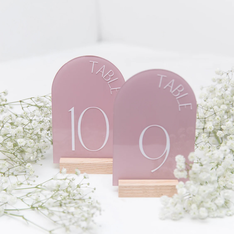 Nomor Meja Pernikahan Akrilik  - Table Number Gold ulasan dan harga