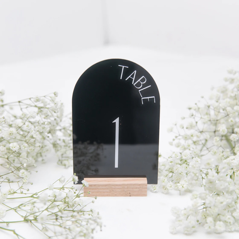 Nomor Meja Pernikahan Akrilik  - Table Number Gold ulasan dan harga