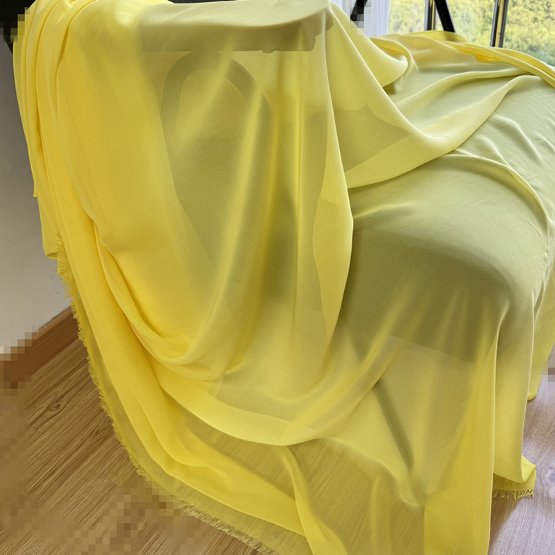 Kain sifon kuning putih dekora - Wedding Backdrop Curtain ulasan dan harga
