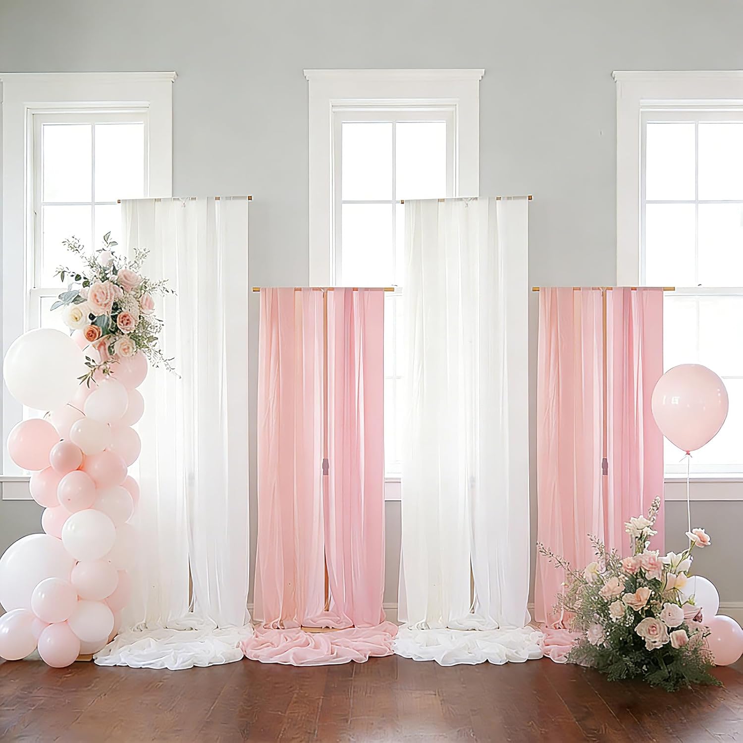 4pcs Stand Backdrop Emas 8FT,  - Wedding Support ulasan dan harga