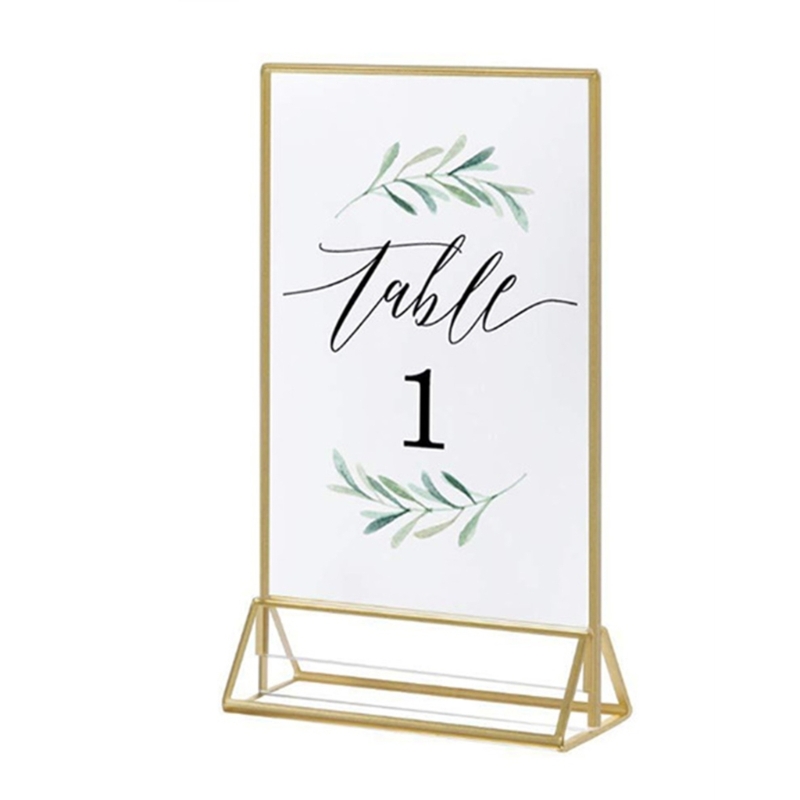 Dudukan nomor meja pernikahan  - Table Number Gold ulasan dan harga
