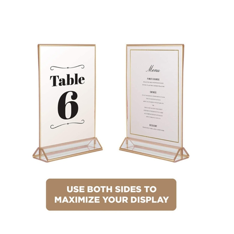 Dudukan nomor meja pernikahan  - Table Number Gold ulasan dan harga