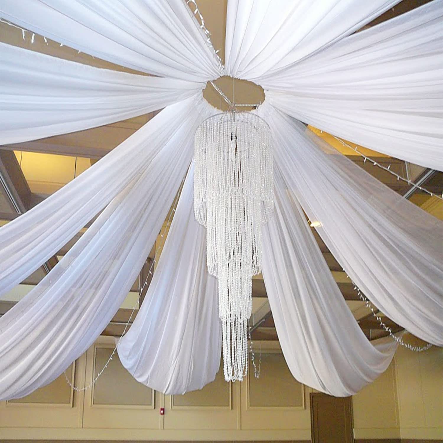 Tirai Tulle sifon tipis dekora - Wedding Backdrop Curtain ulasan dan harga
