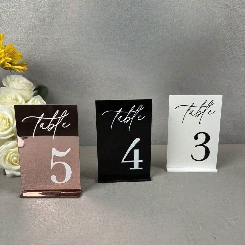 Papan Nomor Meja Akrilik Emas, - Table Number Gold ulasan dan harga