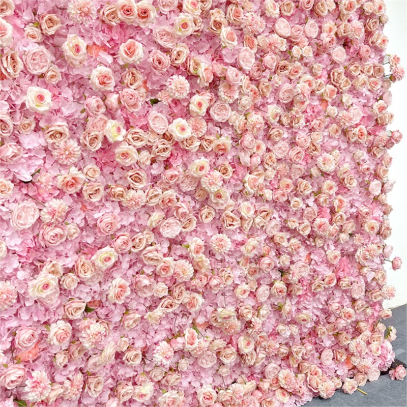 Dinding Bunga Kain Hydrangea M - Wedding Backdrop Curtain ulasan dan harga