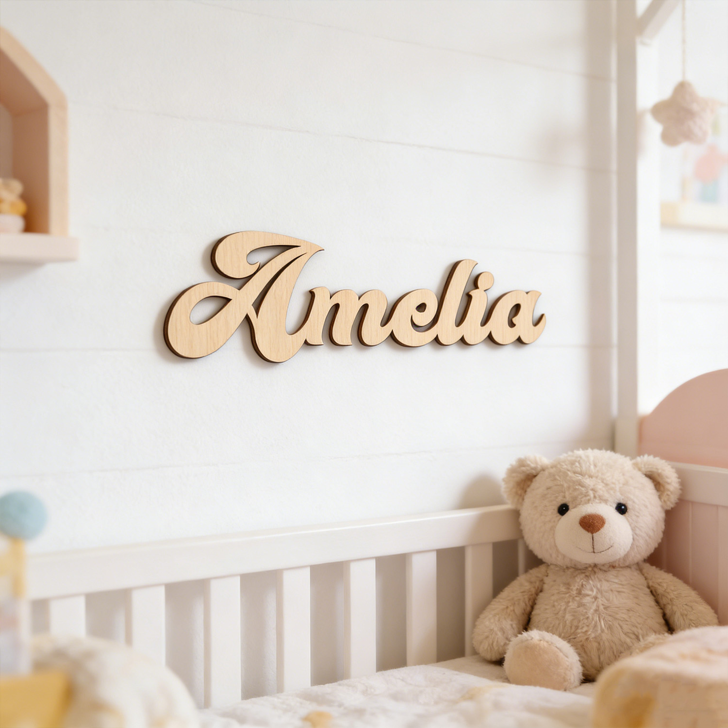 1pc Dekorasi dinding kayu yang - Wedding Souvenir ulasan dan harga