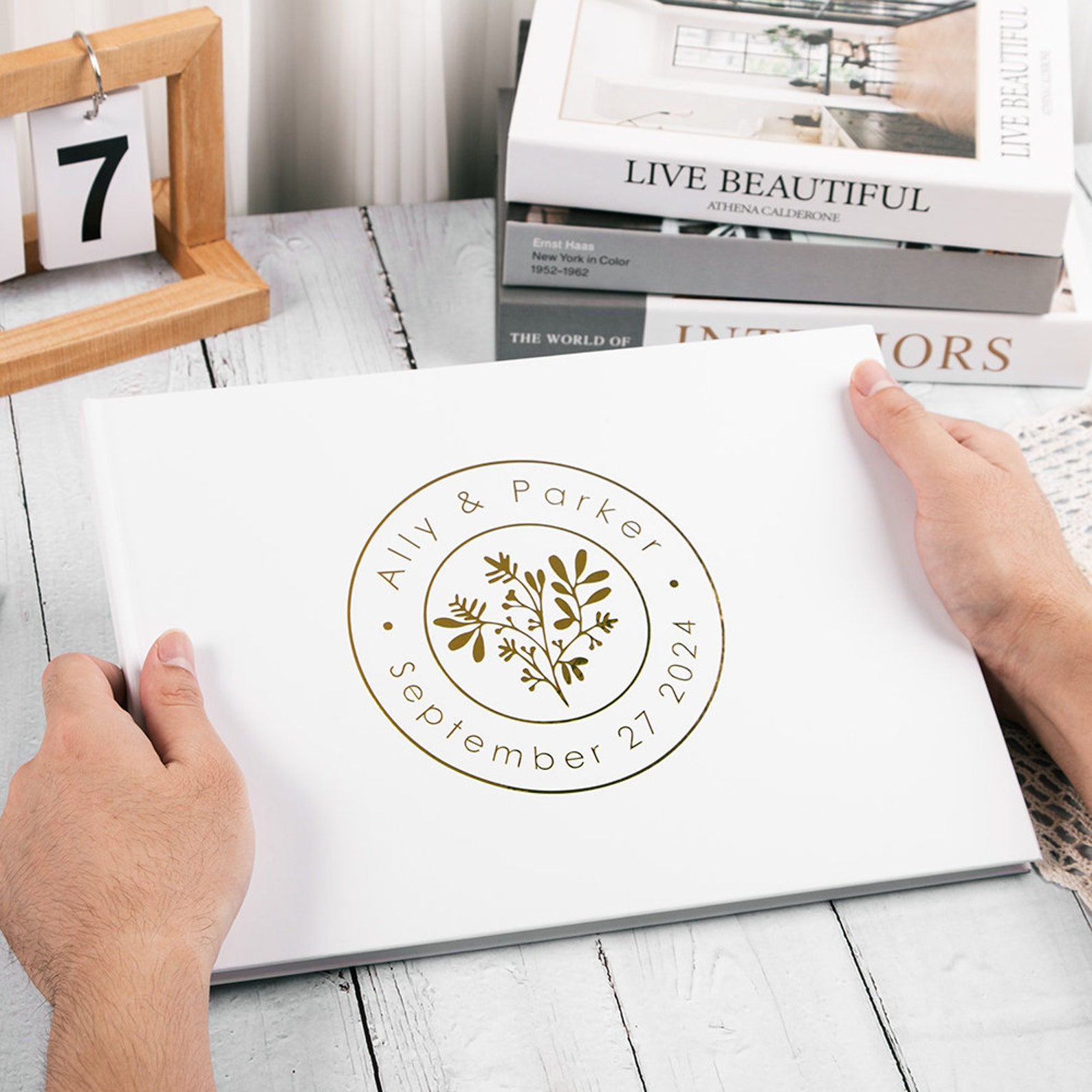 Buku tamu pernikahan kustom bu - Personalized Guest Book ulasan dan harga