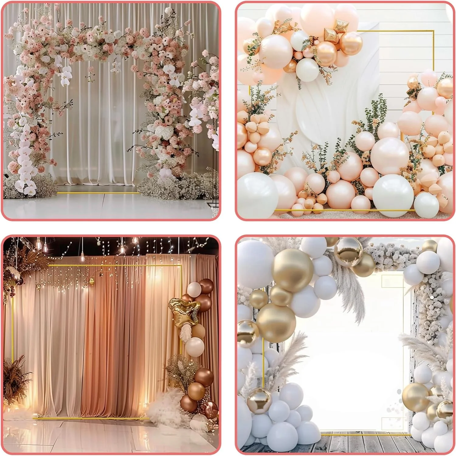 Gerbang Pernikahan Emas Latar  - Wedding Support ulasan dan harga